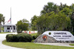 Entrance gate to national seashore in Titusville, FL